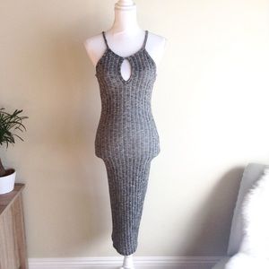 Heather Grey Rib Knit Dress